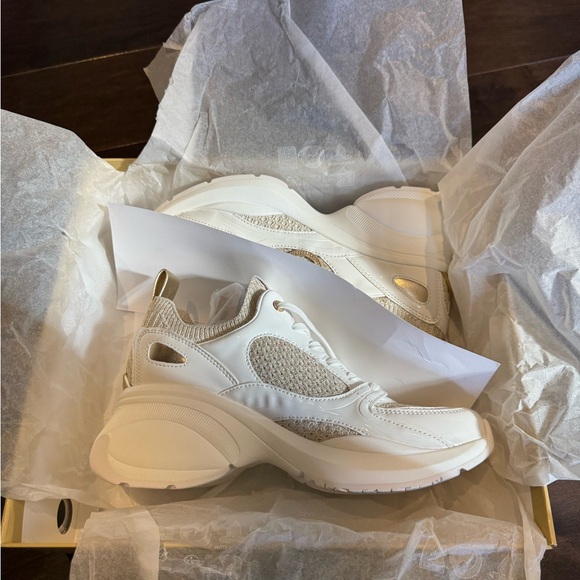 Michael Kors Beige and Cream Women's Sneakers - Picture 2 of 9